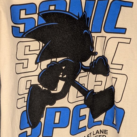 💜 2 for 30 💜 Zara Long Sleeve Cream Sonic the Hedgehog Shirt - Picture 3 of 5